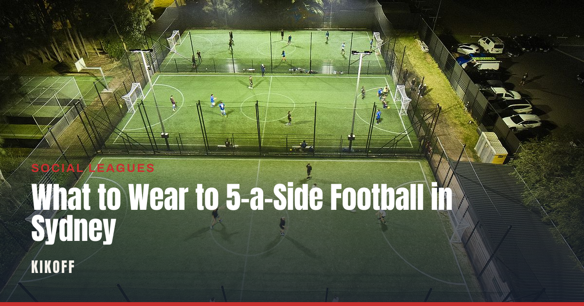 Players in shorts, long socks and turf shoes warming up on a floodlit synthetic 5-a-side pitch at KIKOFF Canterbury.